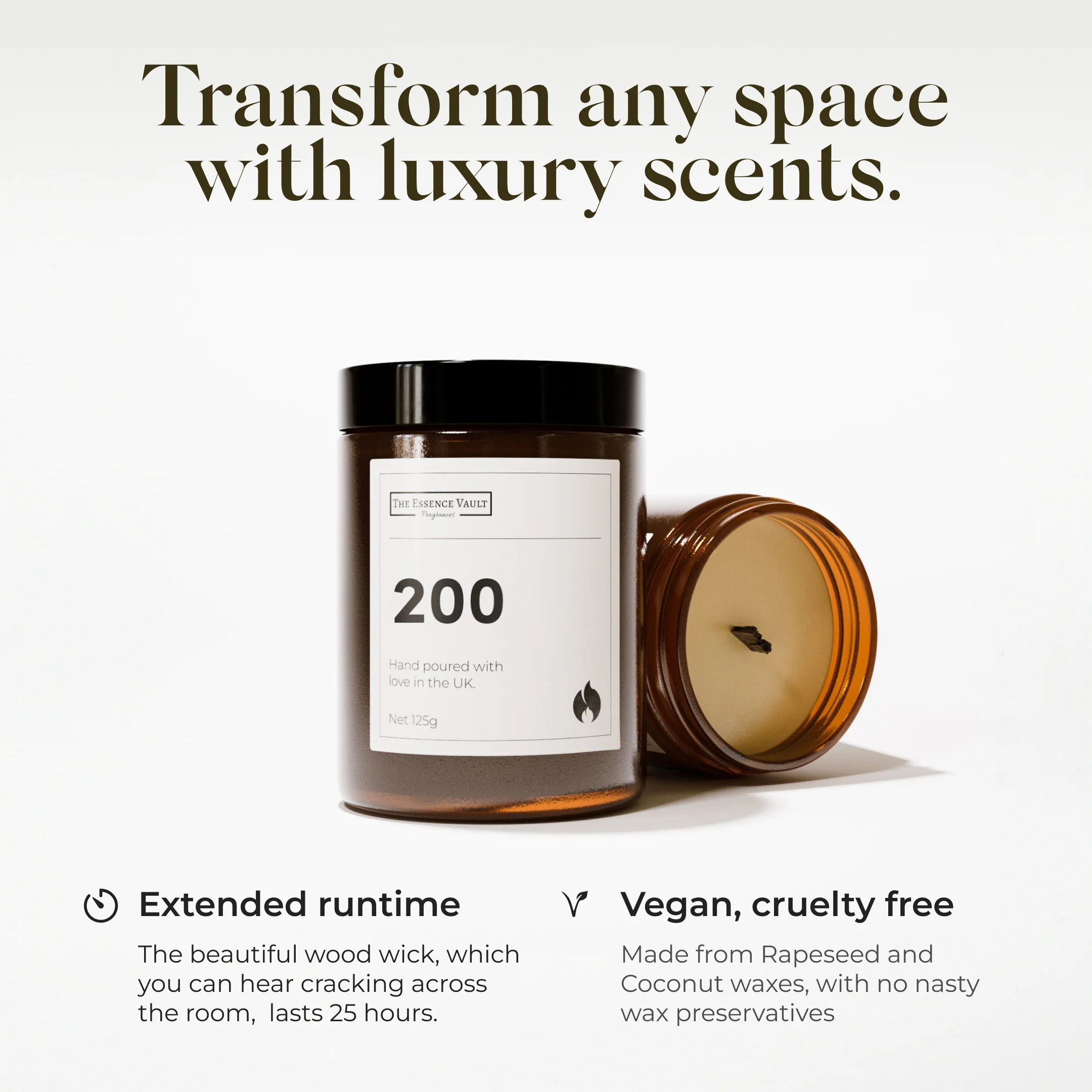 Inspired By Santal 33 - 421 - 25 Hour Candle - Image 2
